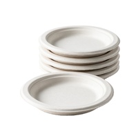 Groothandel Compostable 8 Inch Suikerriet Bagasse Ronde Borden Wegwerp Biologisch Afbreekbaar Serviesgoed voor Catering Restaurants Feesten