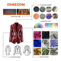 Veste en cuir brodée Pu, veste en cuir avec motif de broderie personnalisé, veste en cuir courte brodée