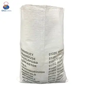 Kimyasal gübre için pirinç çuvalı 25kg 50kg plastik kum çimento ambalaj torbaları poli PP dokuma çantalar