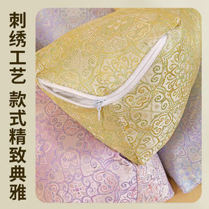 Buckwheat triangular <b>pillow</b> protects the cervical spine; jacquard weave design relieves fatigue; long-lasting and durable; new - Product Image 3