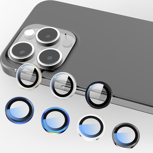 ขายร้อนสีเงินแหวนกล้องตัวป้องกันเลนส์กระจกป้องกันหน้าจอสําหรับ <span class=keywords><strong>iPhone</strong></span> <span class=keywords><strong>11</strong></span> 12 13 14 15 - Product Image 6