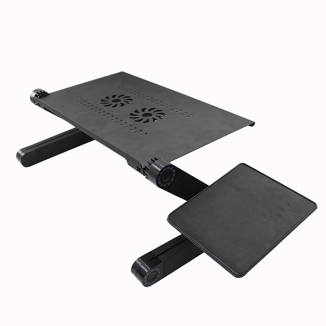 Multifunctional Ergonomic Notebook Computer Holder Height Adjustable Aluminum Laptop Folding Table with 2 USBxCooling Fans