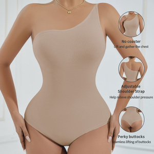 <span class=keywords><strong>Body</strong></span> sin costuras de un hombro para mujer, ropa moldeadora adelgazante, ropa interior moldeadora de cuerpo con control de barriga y <span class=keywords><strong>escote</strong></span> asimétrico - Product Image 5