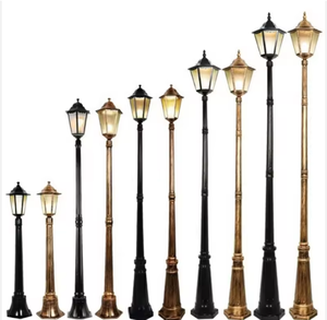 Fabrieksgemaakte moderne aluminium lampen, lantaarns, IP65 waterdicht, met afstandsbediening, op netspanning werkend, tuin- en terraszuilverlichting, LED - Product Image 1