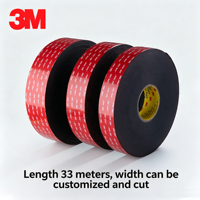 Gestanztes 3M 5952 schwarzes Heißschmelz-Schaumstoff-Doppelseitiges Klebeband, 1,1 mm, hochbelastbar, wasserdicht, hitzebeständig für die Automobilmontage