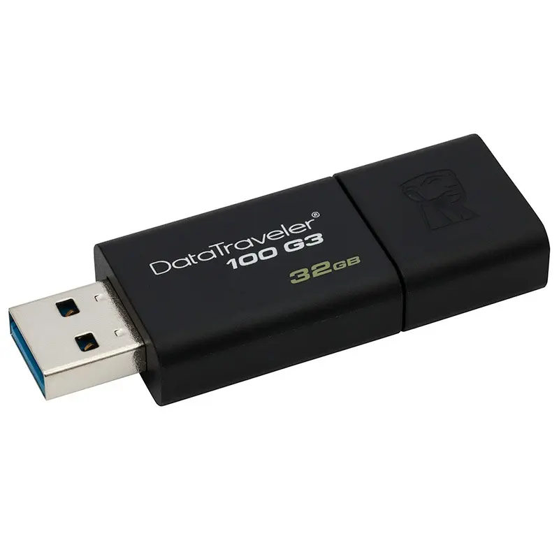 Vendita all'ingrosso Kingston originale 100% DT100 G3 256 GB disegno scorrevole USB Flash Drive USB 3.0 per computer