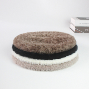 Mũ Nồi Lông Thỏ Thoải Mái Chất Lượng Cao Thời Trang Mùa Thu OEM Mũ Beret Vải Lông Đơn Giản Bán Sỉ Cho Nữ - Product Image 2