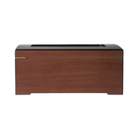 Boîte à cigares de luxe en bois massif avec logo personnalisé, hygromètre intégré, vente chaude
