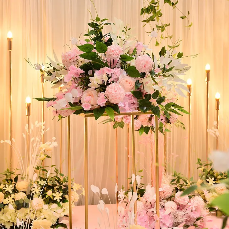 Caminos de mesa florales artificiales para A-1084, flores de seda, centros de mesa de boda, arreglos para escenario