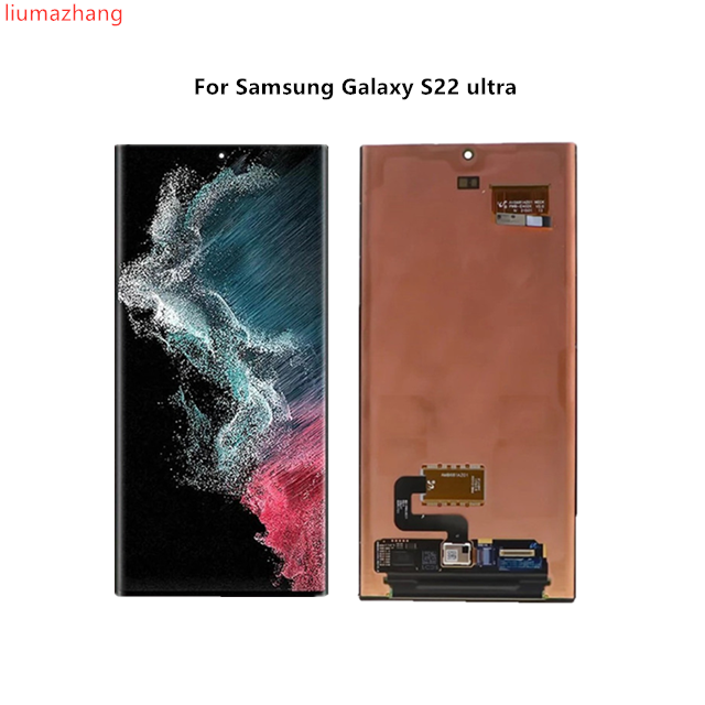 6.8 Inch Super AMOLED LCD for Samsung Galaxy S22 Ultra 5G S908 S908B S908U Display Touch Screen Digitizer Replacement with  Dots