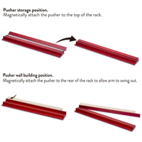 Ensemble de quatre tuiles de mahjong en bois de 17 pouces, pousseur magnétique ondulé, accessoires de mahjong américains portables et durables pour une utilisation en intérieur