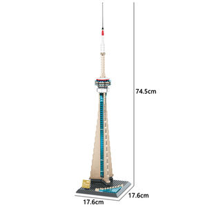 Wange 4215 Torre CN, Bloques de Plástico de Atracciones, Modelo de Ladrillos para Niños, Juego de Bloques de Construcción Educativos, Juguete Decorativo - Product Image 5