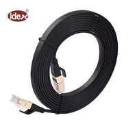 Kabel Patch Jaringan Internet Datar RJ45 Terproteksi CAT8 Kecepatan Tinggi 20M 40Gbps 2000Mhz 5m Kabel LAN untuk Gaming PC Xbox SFTP