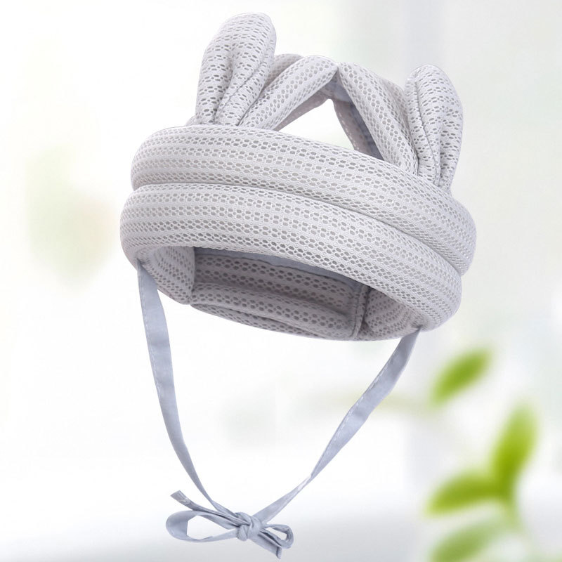 Gorro gris anti-caída con orejas de conejo, 100% Tencel puro y transpirable.