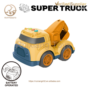 Jouets de transport moulés sous pression pour garçons <span class=keywords><strong>dessin</strong></span> <span class=keywords><strong>animé</strong></span> <span class=keywords><strong>Mini</strong></span> <span class=keywords><strong>pelle</strong></span> camion de pompiers musique lumière coulissante assainissement véhicule jouets aériens - Product Image 4