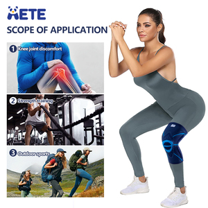 Soporte de Rodilla con Anillo de Silicona para la Rótula, Protección Profesional, Ligero, Antideslizante, con Resortes Flexibles para Correr - Product Image 5