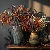 Bunga Sutra Buatan Tangan Real Touch Lavender Oranye Terang untuk Dekorasi Rumah, Hotel, Pernikahan, Musim Gugur, Thanksgiving, dan Perlengkapan Fotografi