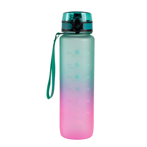 Botella de agua de plástico tritán, sin BPA, 32oz, 1000ml, para deportes, Fitness, con marcador de tiempo - Product Image 3