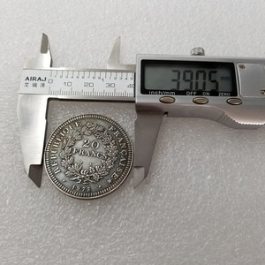 Réplique <span class=keywords><strong>de</strong></span> pièce <span class=keywords><strong>de</strong></span> monnaie française <span class=keywords><strong>de</strong></span> 1973, <span class=keywords><strong>20</strong></span> <span class=keywords><strong>FRANCS</strong></span>, motif HERCULES, ancienne, accessoires <span class=keywords><strong>de</strong></span> cinéma - Product Image 3