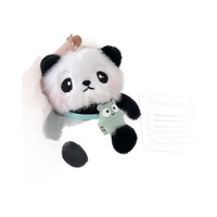 Porte-clés en peluche Panda de dessin animé, écologique, durable, doux, portable, jouet en peluche Panda, pendentif en peluche à suspendre