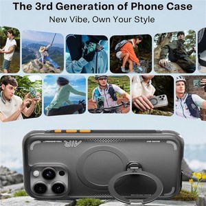 Funda Trasera Magnética <span class=keywords><strong>TORRAS</strong></span> Ostand Serie Q3 Air para iPhone 16 Pro Max con Soporte de TPU y PC - Product Image 3