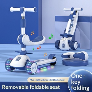 <span class=keywords><strong>Patinete</strong></span> Metálico de 3 Ruedas <span class=keywords><strong>para</strong></span> <span class=keywords><strong>Niños</strong></span> de 3 a 6 Años, Modelo Plegable con Pedales, <span class=keywords><strong>Patinete</strong></span> <span class=keywords><strong>para</strong></span> <span class=keywords><strong>Niños</strong></span> y Niñas - Product Image 2