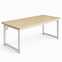 Escritorio de Computadora Resistente con Superficie de Madera de 25 mm de Grosor, Estructura de Acero de 50x50 mm, Mesa para Juegos, Oficina en Casa o Estudio, Fácil de Ensamblar, Multiusos