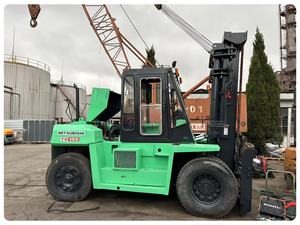 Montacargas Diésel Mitsubishi FD150 Usado de 15 Toneladas, Motor Original, Tracción 4x4, Mástil de Una/Tres Etapas, Longitud de Horquilla de 3254 mm, Color Verde, en Venta - Product Image 5