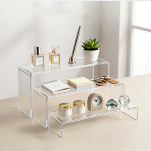 Exhibidor Acrílico Transparente Personalizado <span class=keywords><strong>de</strong></span> 3 Niveles, Organizador <span class=keywords><strong>de</strong></span> Escritorio para Cosméticos, Perfumes y Coleccionables - Product Image 3