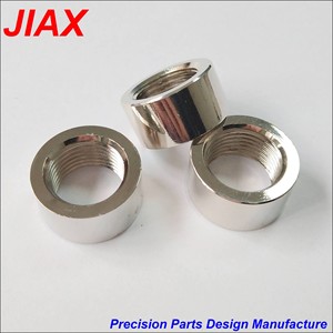 M18x1.5 Nickel Plated Steel Exhaust Welding Nut | CNC Machined Sensor Port Boss for Automotive Exhaust Systems - Product Image 1