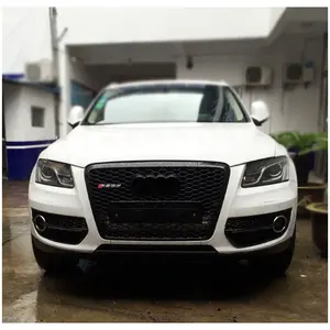 Free Shipping Auto Front Grille For Audi Q5 SQ5 ABS Material Honeycomb RSQ5 Grill For Audi Q5 SQ5