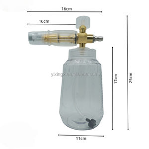 Lanza de espuma de plástico para hidrolavadora, boquilla de cañón de espuma de alta presión, pistola espumadora de jabón de 1L para estética automotriz - Product Image 4