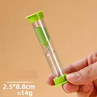 Jam Pasir Plastik PC Transparan Tahan Jatuh D25x88mm Hadiah untuk Pelajar Ornamen Dekoratif Pengatur Waktu Jam Pasir