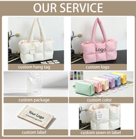 Sac à main matelassé grande capacité pour femme, motif mignon imprimé, en tissu doux, sac de shopping portable, grand sac fourre-tout à bandoulière pour filles