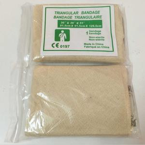 Pansement triangulaire en coton du Guangdong, blanc, non stérile, pour plaies, gaze médicale de classe I, vente directe d'usine - Product Image 2