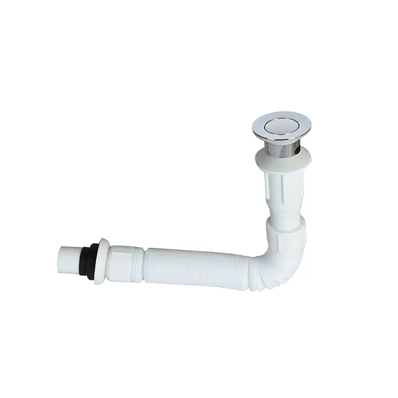 Extendable Trap Pipe for Basin Sink Waste Bathroom Washbowl Flexible Drain Pipe with Waste