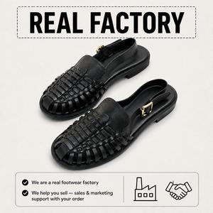 Birotzxiues <span class=keywords><strong>Sandales</strong></span> de pêcheur tissées en cuir véritable Huarache, à bride réglable, unisexe, pour l'été et la plage, taille européenne 36-44 - Product Image 5