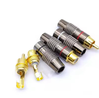 Neuer RCA-Stecker und -Buchse in Schwarz, Rot und Gold für Großhandel, Schweißadapter für Audio-Video, Konverter für Koaxialkabel