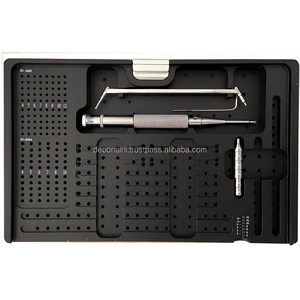 Juego de guías de perforación dobles para instrumental quirúrgico ortopédico, guía de perforación para placas óseas, proveedor mayorista veterinario - Product Image 5