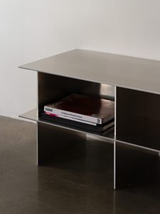 <span class=keywords><strong>Mobile</strong></span> TV in Acciaio Inossidabile Stile Industriale Minimalista con Finitura Spazzolata, <span class=keywords><strong>Dimensioni</strong></span> Personalizzabili, Arredamento per <span class=keywords><strong>Soggiorno</strong></span> - Product Image 3