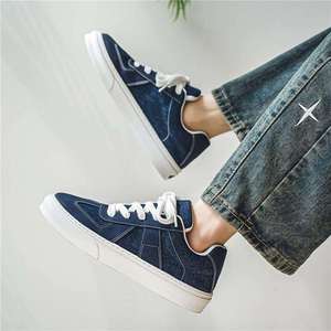 2025 New Trendy Platform Men's Flat Skateboarding Shoes High-quality Comfortable and Breathable Canvas Men's Casual Shoes - Product Image 4