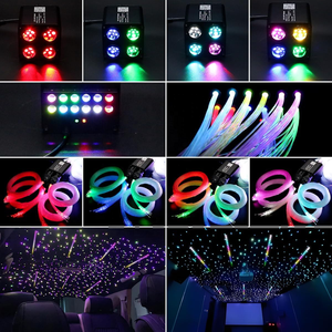 JINXIN RGBW 4 delik 2-in-1 pırıltı Starlight Headliner Fiber optik çekim LED yıldız ışığı uzaktan/APP kontrolü KTV ev tavan - Product Image 5