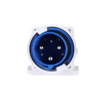 Prise murale industrielle IP67 3 broches 220V 63A, prise d'entrée industrielle 2P+T, prise femelle fixe