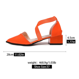 Nouvelle Collection – Chaussures de Luxe Sexy pour Femme à Talons Hauts Épais et Bout Pointu, avec Bride Supérieure en Y et Bride Cheville en X – Modèle ZH-01 - Product Image 4