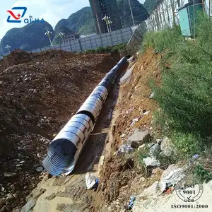 assembly of 3m diameter with Q235 steel material metal corrugated steel pipe culvert Alibaba gold supplier