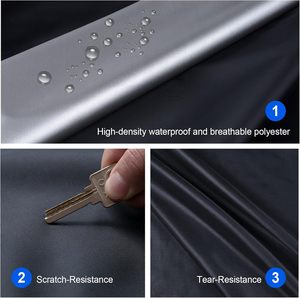 Housse de <span class=keywords><strong>voiture</strong></span> extérieure intégrale en tissu Oxford, imperméable, <span class=keywords><strong>protection</strong></span> UV, fabrication OEM - Product Image 5