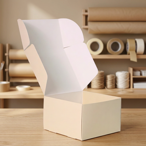 Boîtes d'expédition auto-érectables en papier couché recyclable avec dorure à chaud pour l'emballage de chapeaux et de vêtements - Product Image 6