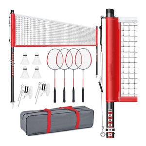 Red <span class=keywords><strong>de</strong></span> bádminton portátil para exteriores con sistema <span class=keywords><strong>de</strong></span> cabrestante antideslizante, estable y resistente para juegos en el jardín, <span class=keywords><strong>la</strong></span> playa o vacaciones. - Product Image 1