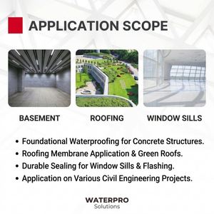 Polyurethane Waterproof <b>Paint</b> High-Performance Waterproofing Membrane for Roof & Basement - Product Image 4