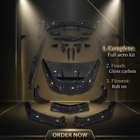 Kit carrosserie en fibre de carbone pour Corvette C8 : Lame avant, diffuseur arrière, jupes latérales 2020-2024, finition brillante 3K Twill, installation par vis, amélioration aérodynamique